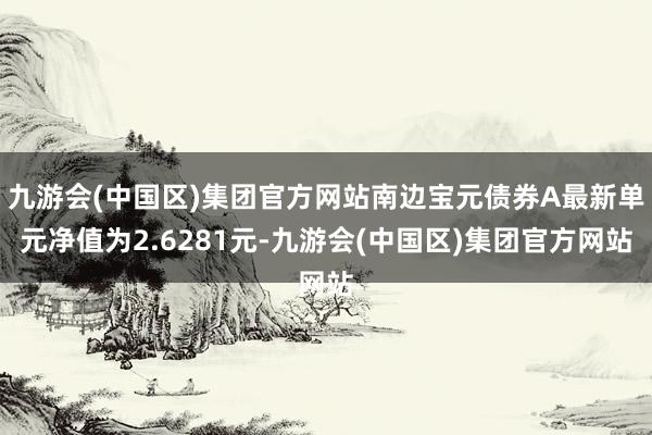 九游会(中国区)集团官方网站南边宝元债券A最新单元净值为2.6281元-九游会(中国区)集团官方网站